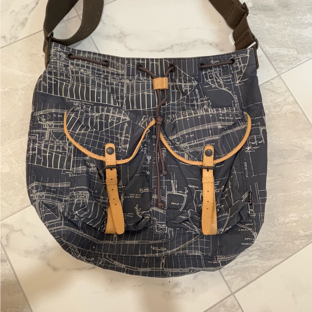 Paul Smith Nautical Drawstring Leather Trimmed Ca… - image 4